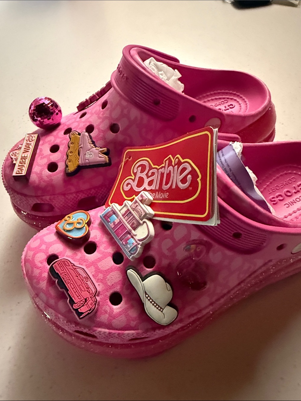 Barbie Movie Mega Crush Clog with Decorative Charms - Picture 6 of 6
